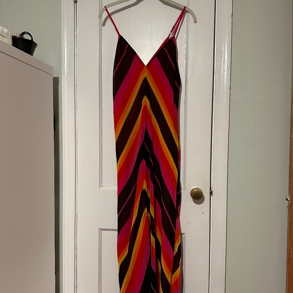 Christopher John Rogers for Target size 6 long colorblock striped dress